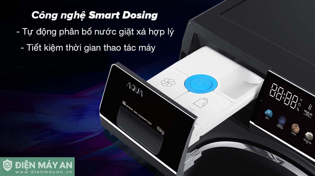 Máy giặt Aqua Inverter 10 kg AQD-DDW1000J BK